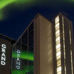 Hotel Exterior And Nothern Lights Hotel Grand Reykjavik Iceland Honeymoons