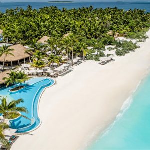 Maldives Honeymoon Package InterContinental Maldives Maamunagau Resort Aerial View Beach