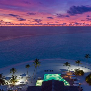 Maldives Honeymoon Packages Baglioni Maldives Resorts Beach Aerial View At Sunset