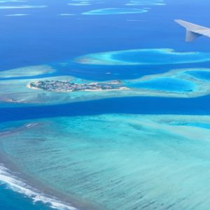 Maldives Honeymoon Packages Mercure Maldives Kooddoo Resort Aerial View From Seaplane