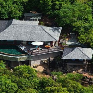 Constance Ephelia - Luxury Seychelles Honeymoon Packages - Hillside Villa aerial view