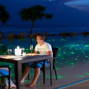 Couple Private Dining By Pool At Night The Fortress Resort & Spa Sri Lanka Honeymoons