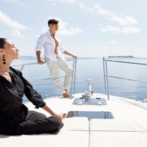 Maldives Honeymoon Packages Conrad Maldives Rangali Island Couple On Boat