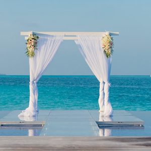 Maldives Honeymoon Packages Conrad Maldives Rangali Island Wedding Setup On The Beach