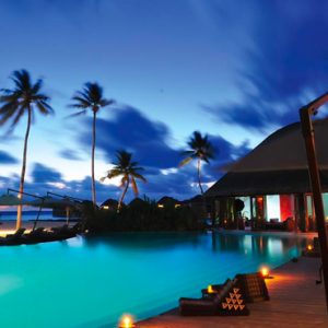 Maldives Honeymoon Packages Constance Halaveli Resort Poolside At Night