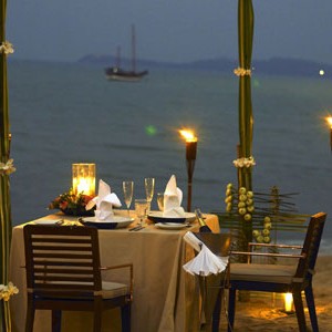 Anantara Koh Samui beach by the dinner