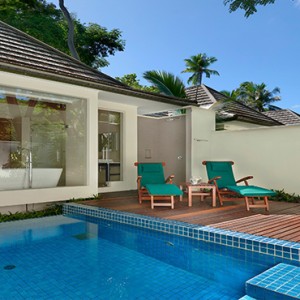 Hilton Seychelles Labriz Resort & Spa - Luxury Seychelles Honeymoon Packages - King Beachfront Villa with pool exterior