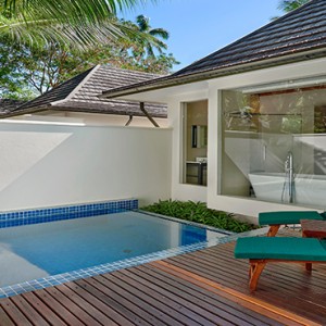Hilton Seychelles Labriz Resort & Spa - Luxury Seychelles Honeymoon Packages - King Beachfront Villa with pool exterior pool