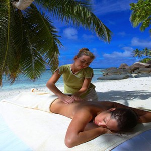 Hilton Seychelles Labriz Resort & Spa - Luxury Seychelles Honeymoon Packages - Outdoor spa message