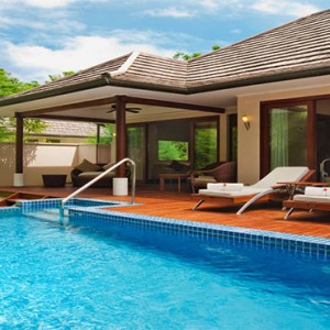 Hilton Seychelles Labriz Resort & Spa - Luxury Seychelles Honeymoon Packages - Sanctuary Pool Villa exterior pool
