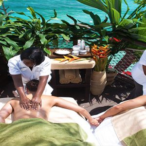 Jamaica Honeymoon Packages Sandals Ochi Beach Resort Outdoor Couple Massage