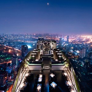 Thailand Honeymoon Packages Banyan Tree Bangkok Aerial View At Night