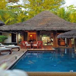 Constance Lemuria - Luxury Seychelles Honeymoon Packages - Beach villa with pool exterior pool