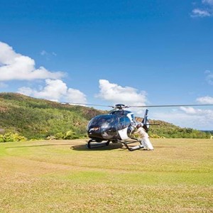 Constance Lemuria - Luxury Seychelles Honeymoon Packages - Helipad view