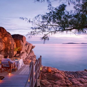 Constance Lemuria - Luxury Seychelles Honeymoon Packages - Nest dinner on the rocks