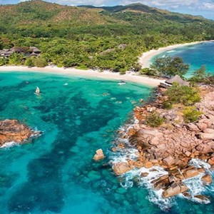 Constance Lemuria - Luxury Seychelles Honeymoon Packages - aerial view2