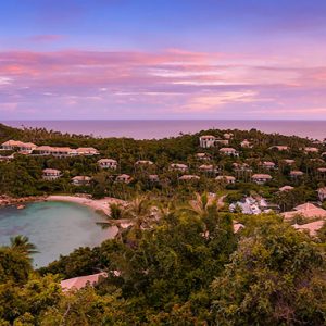 Thailand Honeymoon Package Banyan Tree Samui Hotel Aerial View Sunset