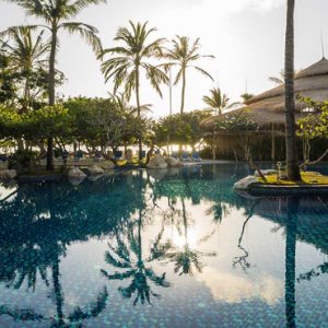 Bali Honeymoon Packages Nusa Dua Beach Hotel & Spa Pool At Sunset