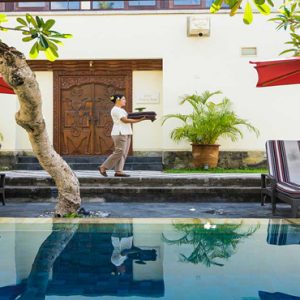 Bali Honeymoon Packages Nusa Dua Beach Hotel & Spa Sun Loungers At Pool