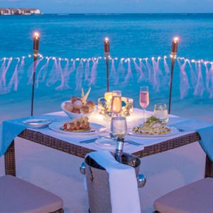 Dinner On The Beach The Residence Maldives At Falhumaafushi Maldives Honeymoons