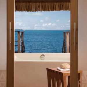 6 One Bedroom Beach View Overwater Bungalow suite - Four Seasons Bora Bora - Luxury Bora Bora Honeymoon Packages