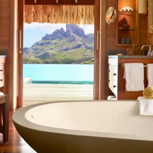 One Bedroom Otemanu Overwater Bungalow Suite - Four Seasons Bora Bora - Luxury Bora Bora Honeymoon Packages