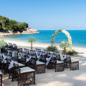 Thailand Honeymoon Packages The Tongsai Bay, Koh Samui Wedding Beach Setup