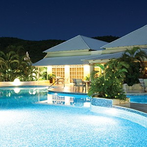 Luxury Honeymoon Packages - Spice Island Grenada - pool night