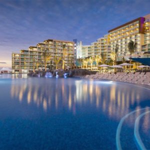 Mexico Honeymoon Packages Hard Rock Hotel Cancun Pool At Night