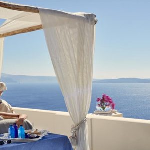 Greece Honeymoon Packages Canaves Oia Suites Spa Massage On Balcony