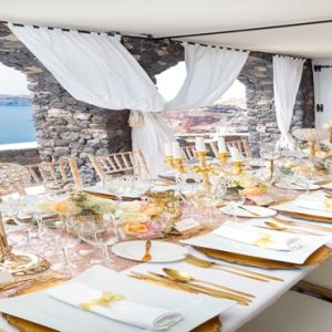 Greece Honeymoon Packages Canaves Oia Suites Wedding Setup1