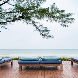 Thailand Honeymoon Packages Let's Sea Hua Hin Alfresco Resort Beach Sun Loungers