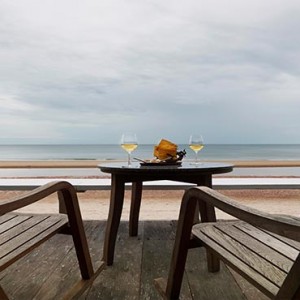 Thailand Honeymoon Packages Let's Sea Hua Hin Alfresco Resort Beachfront Wine Snacks