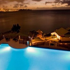 Calabash Cove - St Lucia Honeymoon Packages - pool night