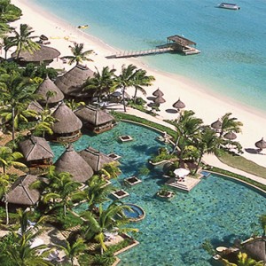 La Pirogue Resort and Spa - Luxury Mauritius Honeymoon Packages - aerial view