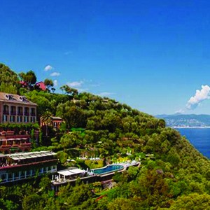 Hotel Splendido Portofino - Italy Honeymoon Packages - aerial