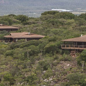 Kariega Game Reserve - Luxury South Africa Honeymoon Packages - Main lodge aerial view