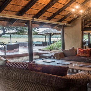 Kariega Game Reserve - Luxury South Africa Honeymoon Packages - River lodge living area