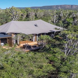 Kariega Game Reserve - Luxury South Africa Honeymoon Packages - Settlers drift aerial view