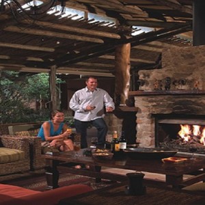 Kariega Game Reserve - Luxury South Africa Honeymoon Packages - Uzokhi Lodge fireplace