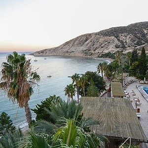 honeymoon packages cyprus - Columbia Beach Hotel Pissouri - beach panorama