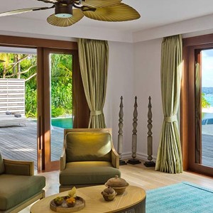 Dusit Thani Maldives - Two bedroom beach residence lounge