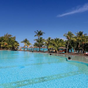 Mauritius Honeymoon Packages Dinarobin Beachcomber Golf Resort & Spa Main Pool With Views Towards The Indian Ocean