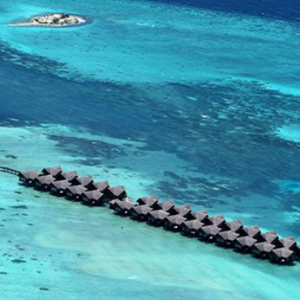 Adaaran Select Hudhuranfushi Maldives Honeymoon Packages Ocean Villa Aerial View1
