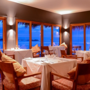Adaaran Select Hudhuranfushi Maldives Honeymoon Packages Sunset Restaurant1