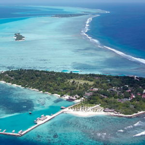 Adaaran Select Hudhuranfushi Maldives Honeymoon Packages Aerial View