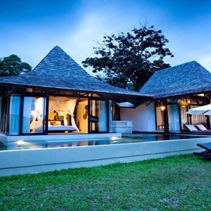 The Vijitt - Luxury Thailand Honeymoon Packages - Vijitt Pool Villa exterior at night