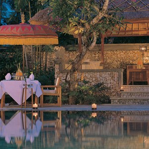 the oberoi bali - bali honeymoon packages - romantic dinner