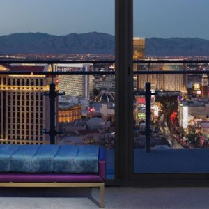 Las Vegas honeymoon Packages Cosmopolitan Las Vegas Wrap Around Terrace Fountain View