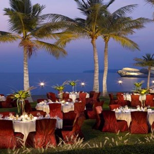 Oman Honeymoon Packages Al Waha At Shangri La Barr Al Jissah Resort And Spa Beach Function Setup